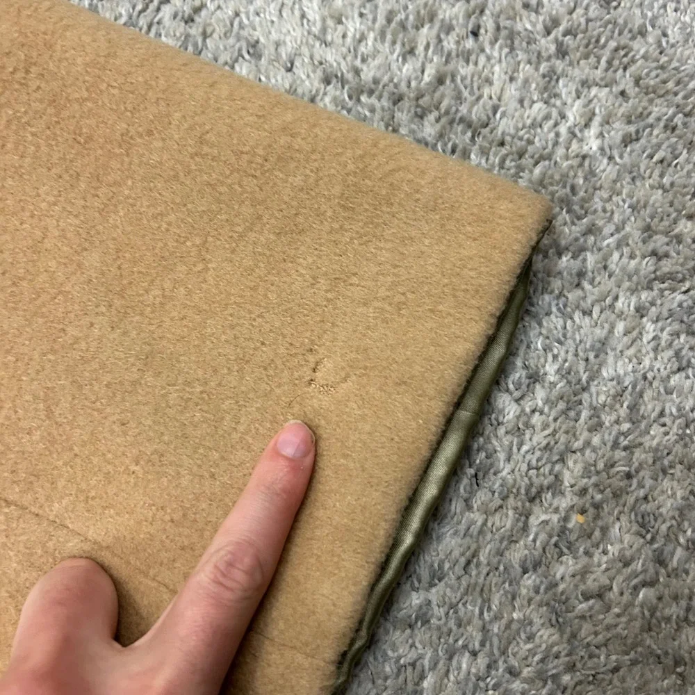 Brooks Brothers Overcoat 40R Tan Camel Hair Double Breasted Polo Coat Vintage - Picture 12 of 16